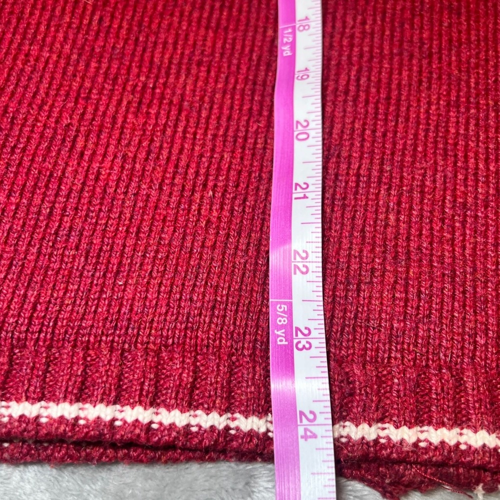 Croft & Barrow Womens Size XL Vintage Style Snowman Zip Cardigan Sweater Red - Picture 10 of 11